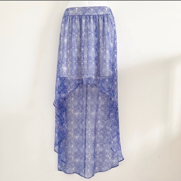Ecotè High Low Chiffon Skirt | Size S - Picture 2 of 8